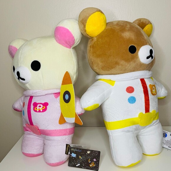 NWT San-X LARGE Rilakkuma Astronaut w. Starship Collection Set of 2 - Picture 2 of 9